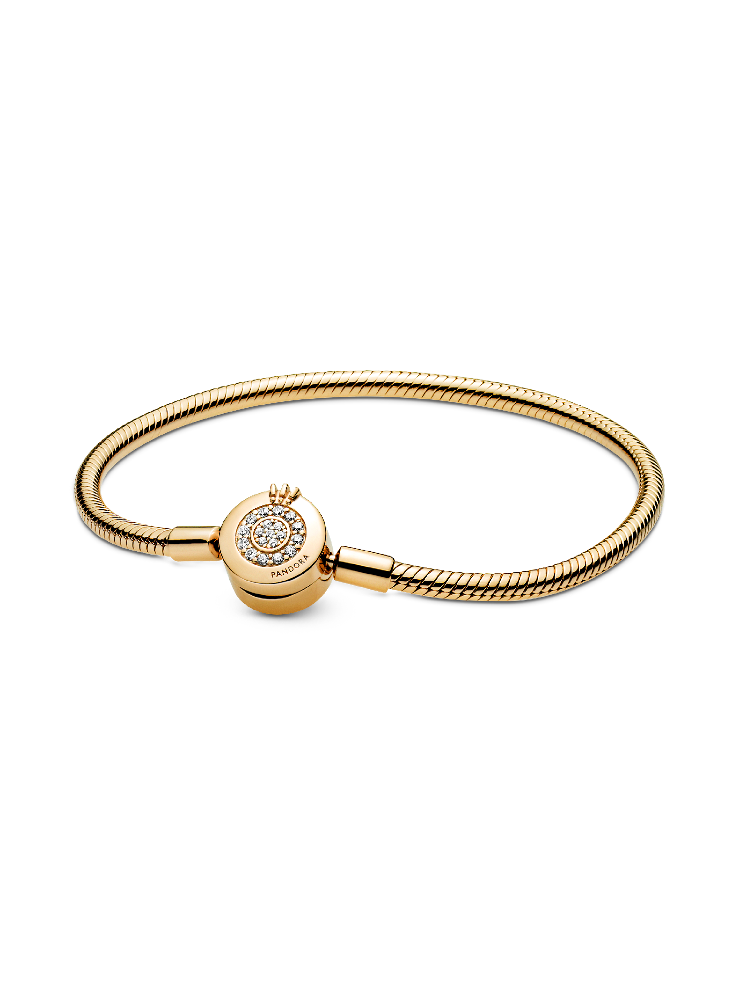 Pandora Moments Sparkling Crown O Snake Chain Bracelet