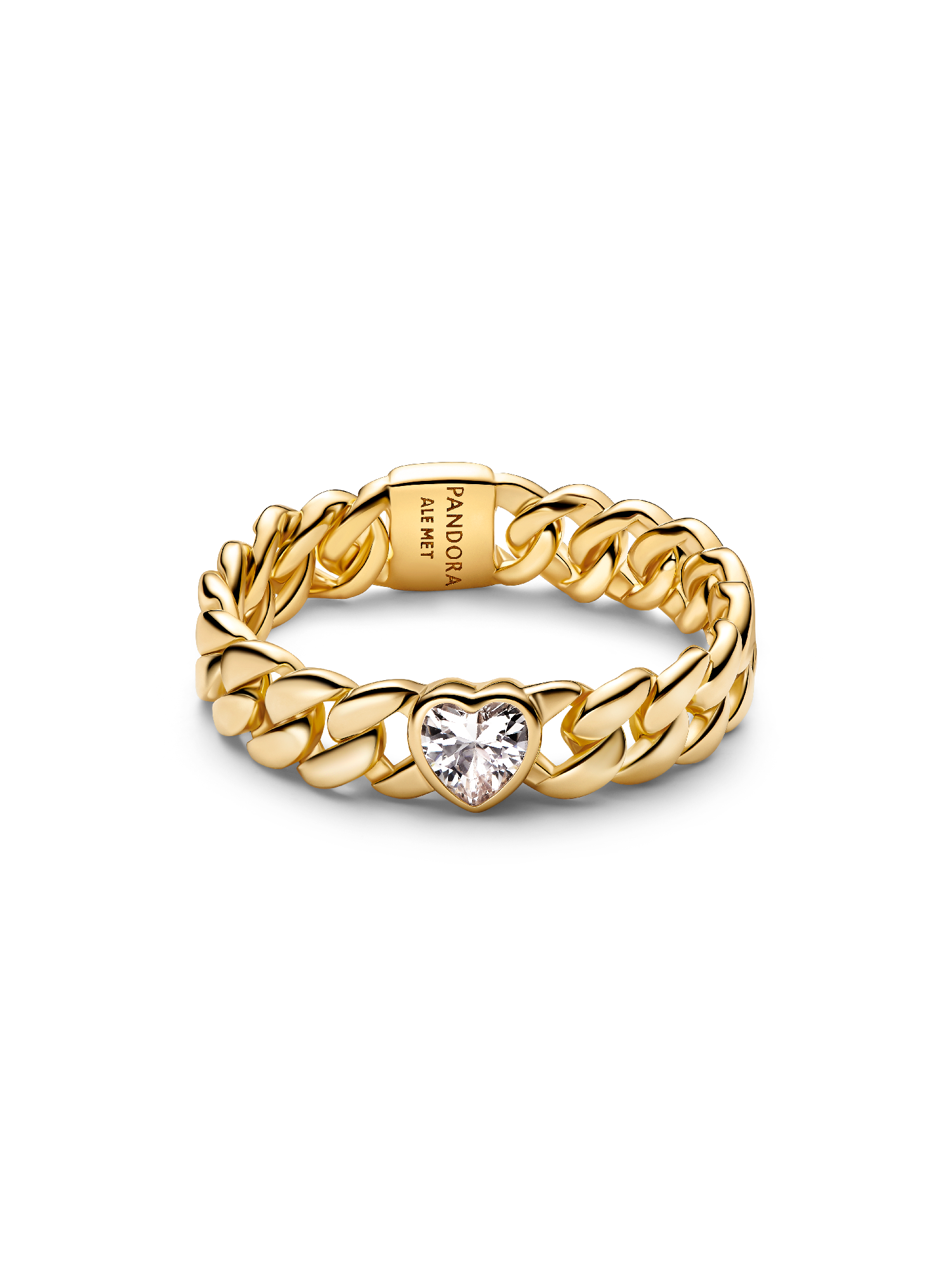 Heart Cuban Chain Ring