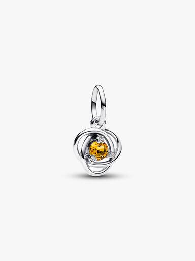 November Birthstone Eternity Circle Dangle Charm