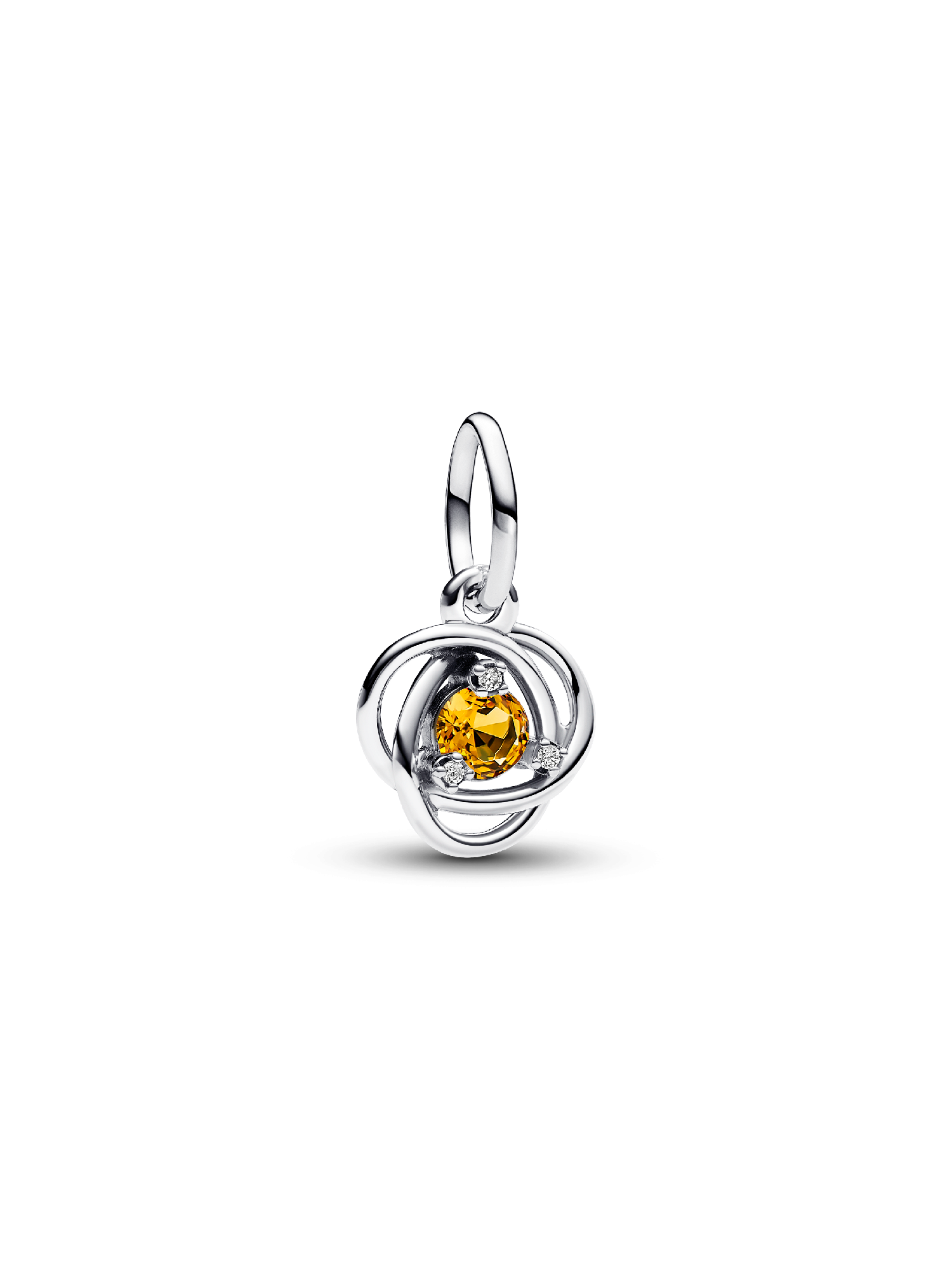 November Birthstone Eternity Circle Dangle Charm