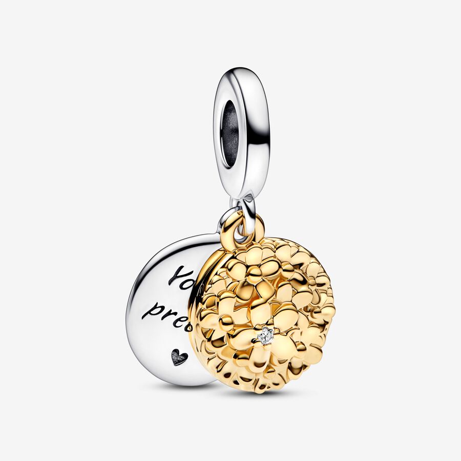 My Pandora Two-tone Daisy Double Dangle Charm image number 0