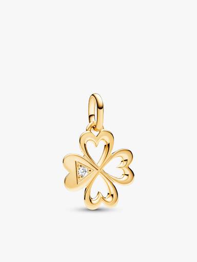 Heart & Lucky Clover Bracelet & Charms Gift Set
