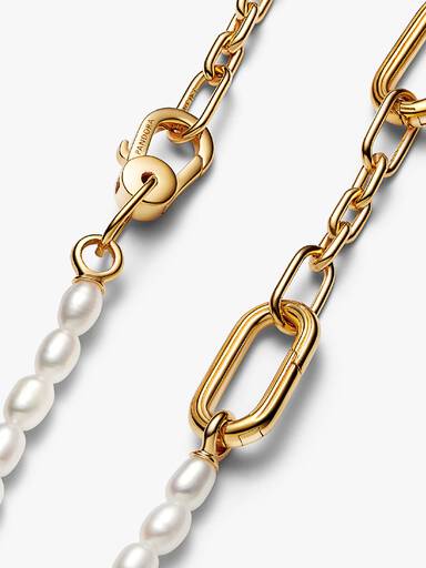 Pandora ME Slim Treated Freshwater Cultured Pearl Necklace