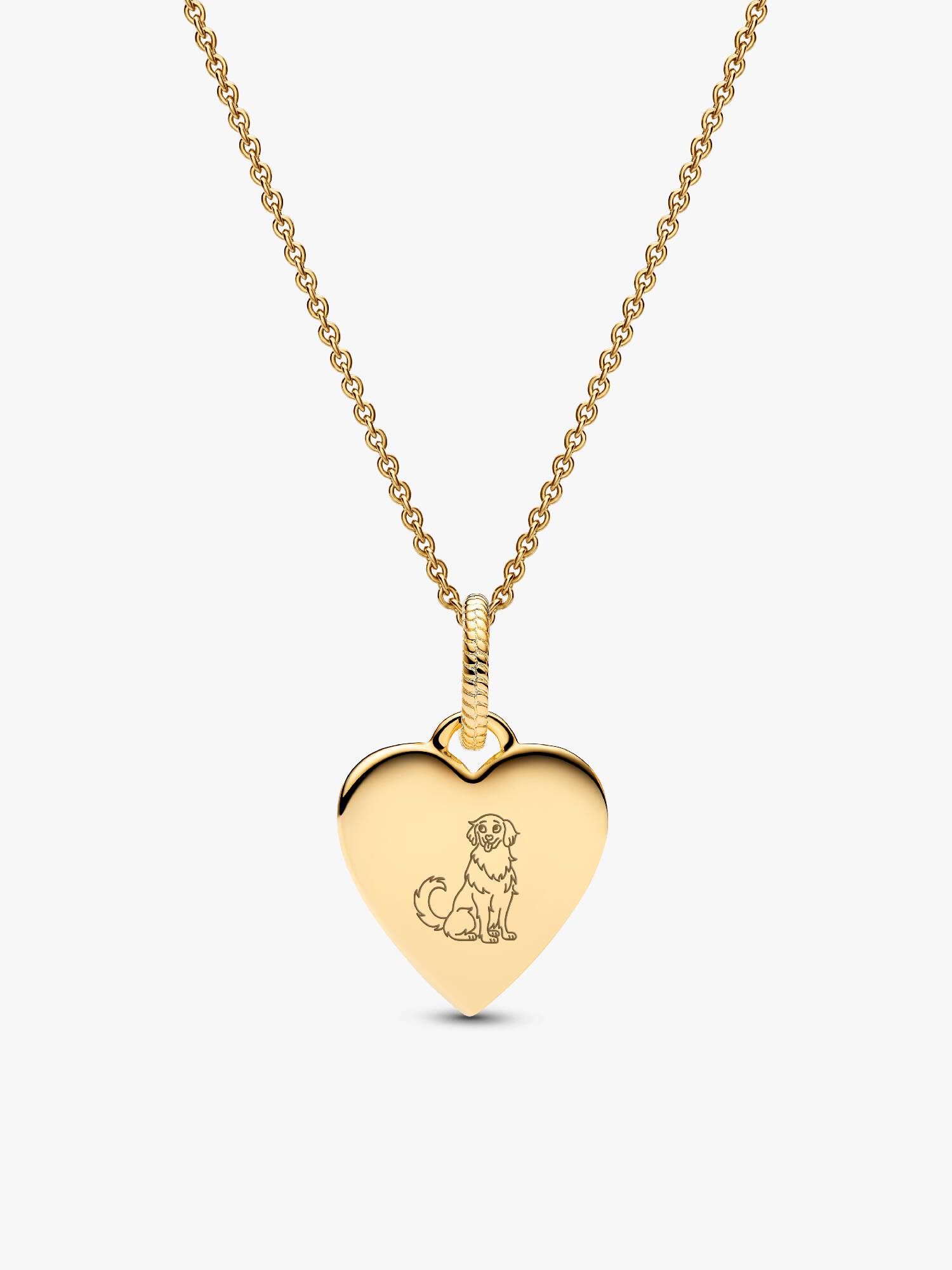 Engravable Heart Pendant Necklace