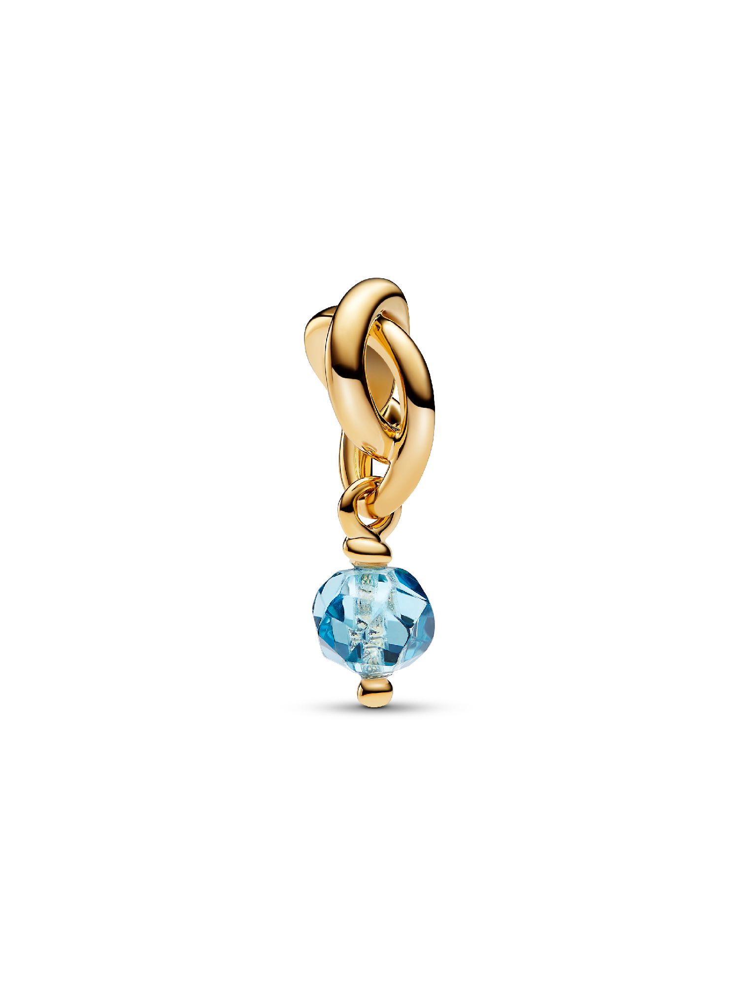 March Birthstone Eternity Circle Dangle Charm
