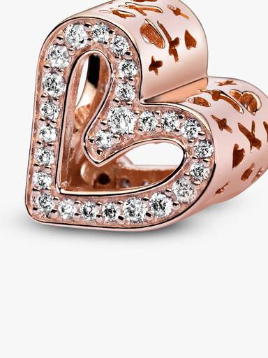 Sparkling Freehand Heart Charm