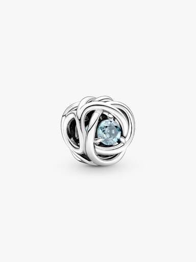 March Birthstone Eternity Circle Charm