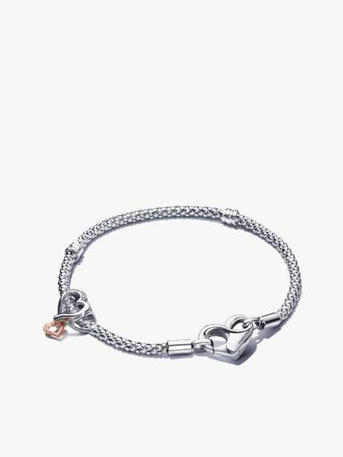 Pandora Moments Studded Chain Bracelet & Heart Charm Set