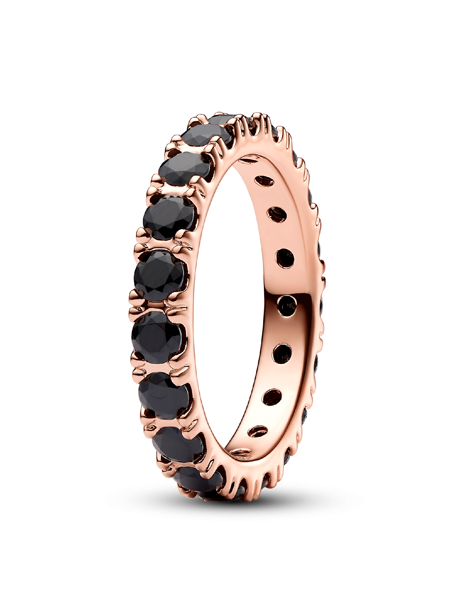 Black Sparkling Row Eternity Ring