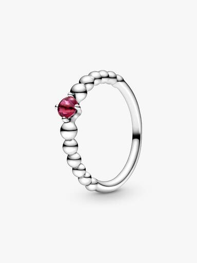 July Birthstone Beaded Ring