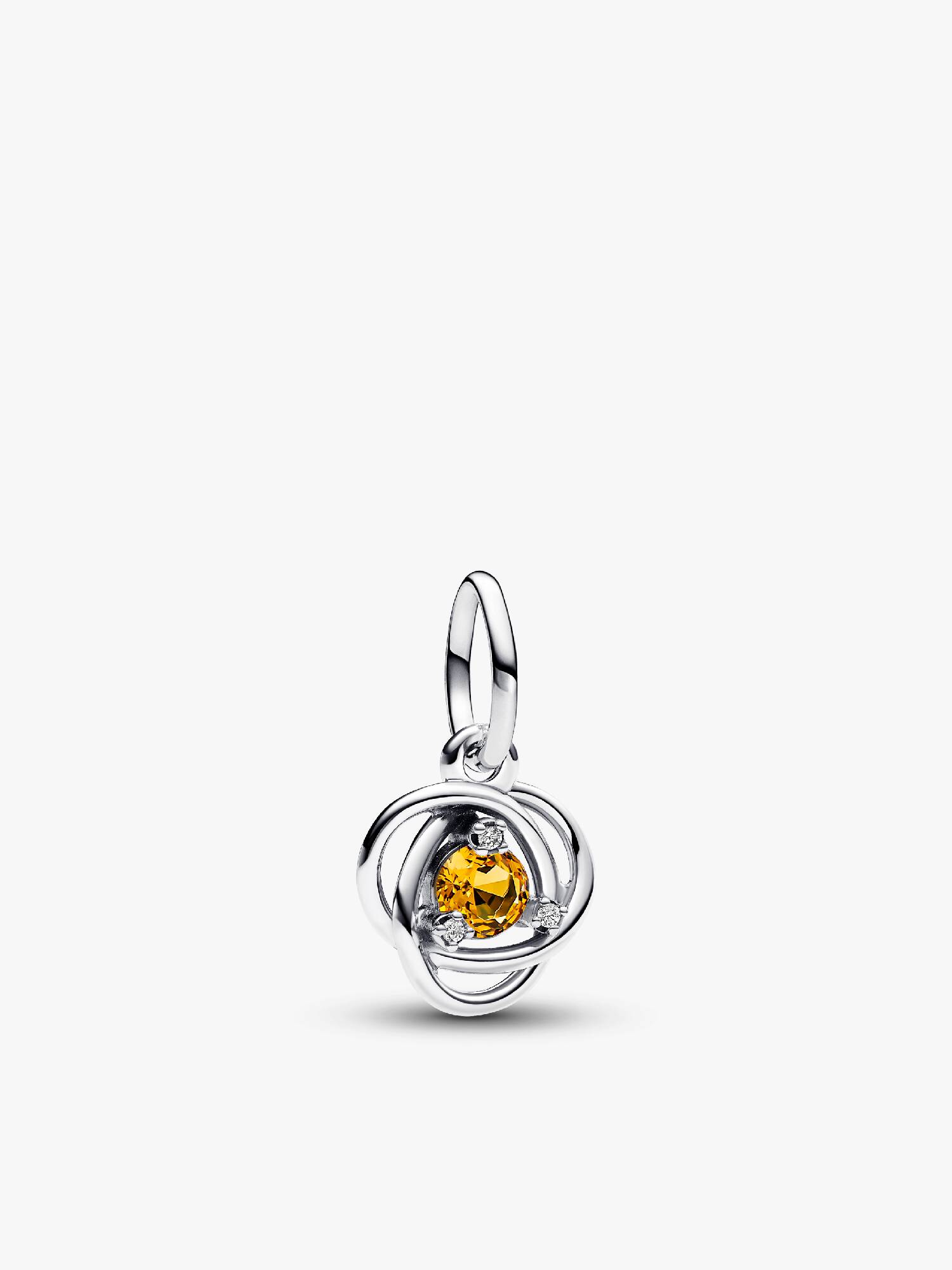 November Birthstone Eternity Circle Dangle Charm