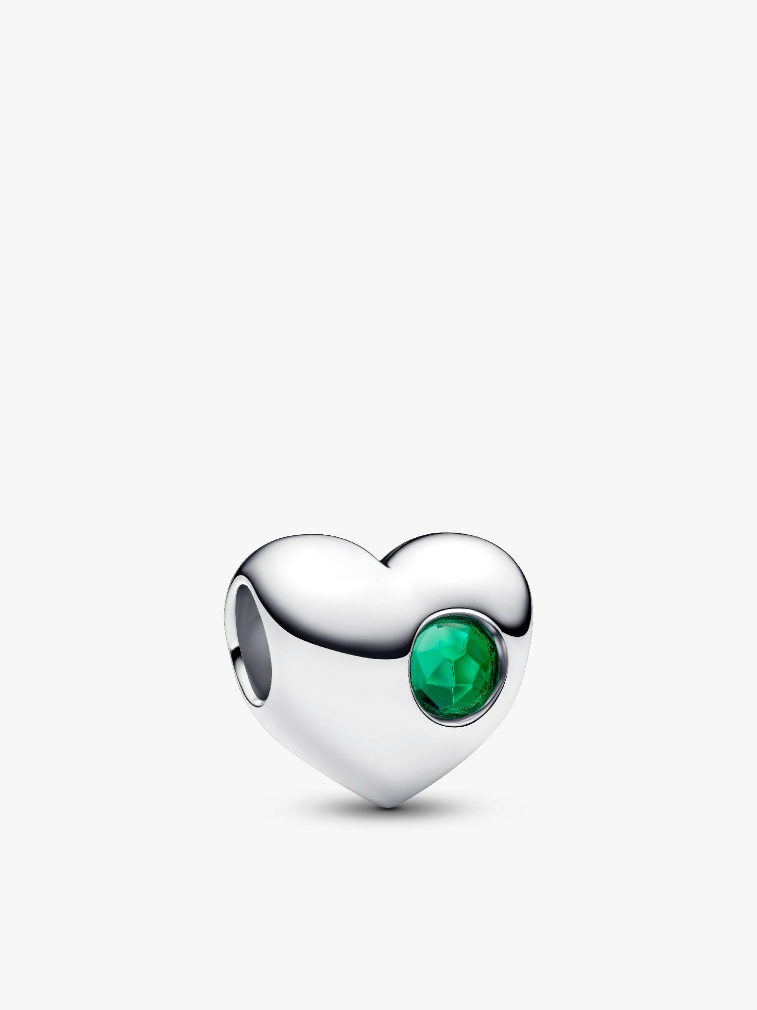Engravable May Birthstone Heart Charm