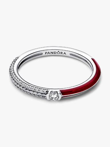 Pandora ME Pavé & Red Dual Ring