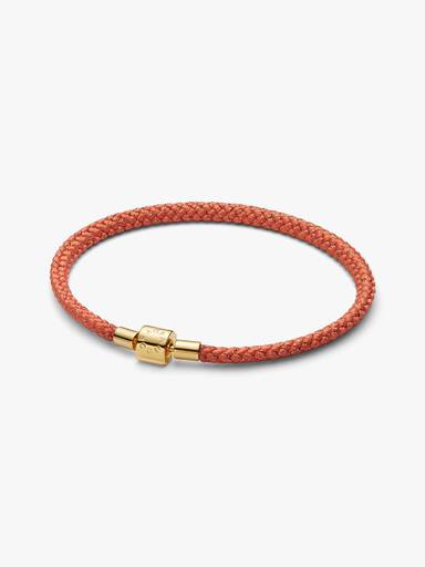 Shimmering Orange Cord Bracelet