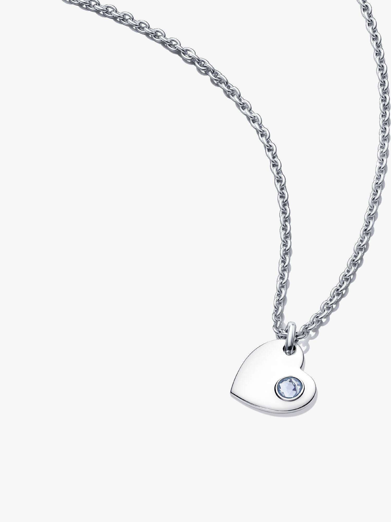 March Heart Pendant Necklace Set