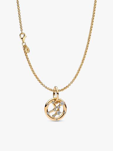 14K Gold Plated Virgo Zodiac Necklace