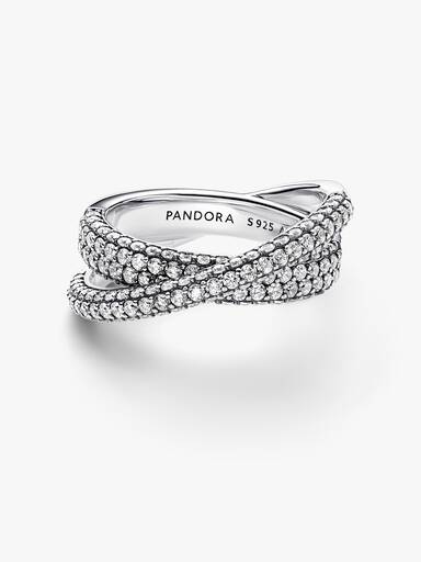Pandora Timeless Pavé Crossover Dual Band Ring