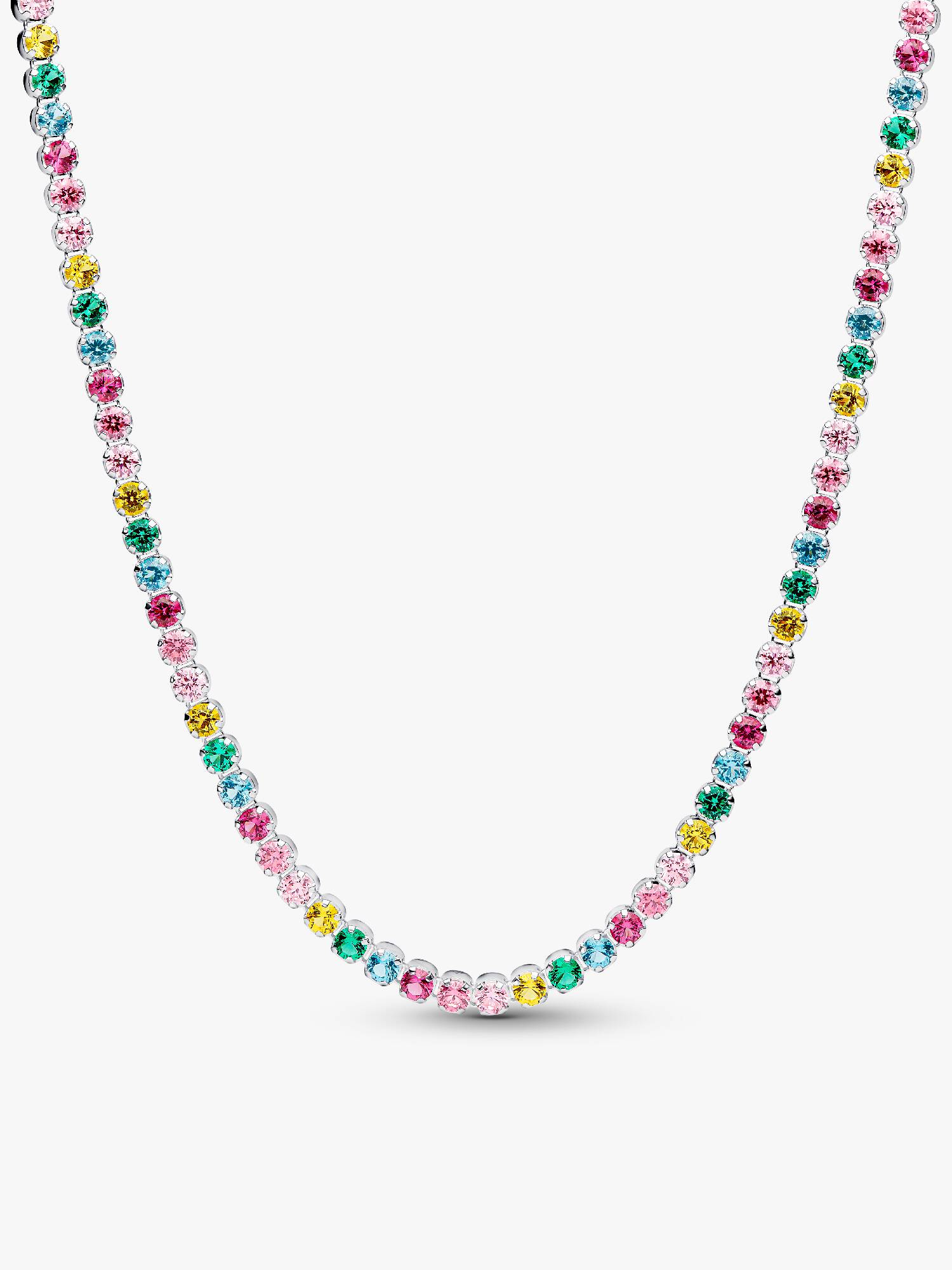 Rainbow Tennis Necklace 