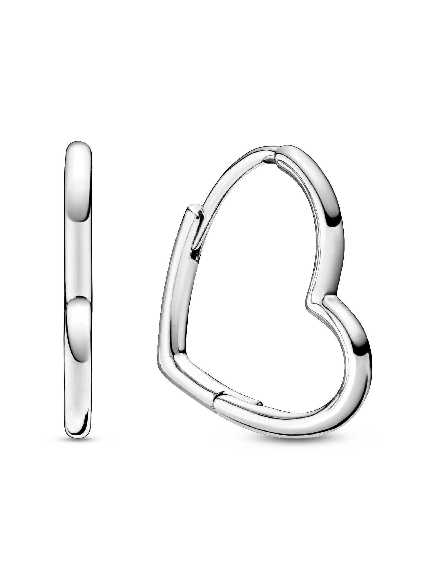 Asymmetrical Heart Hoop Earrings