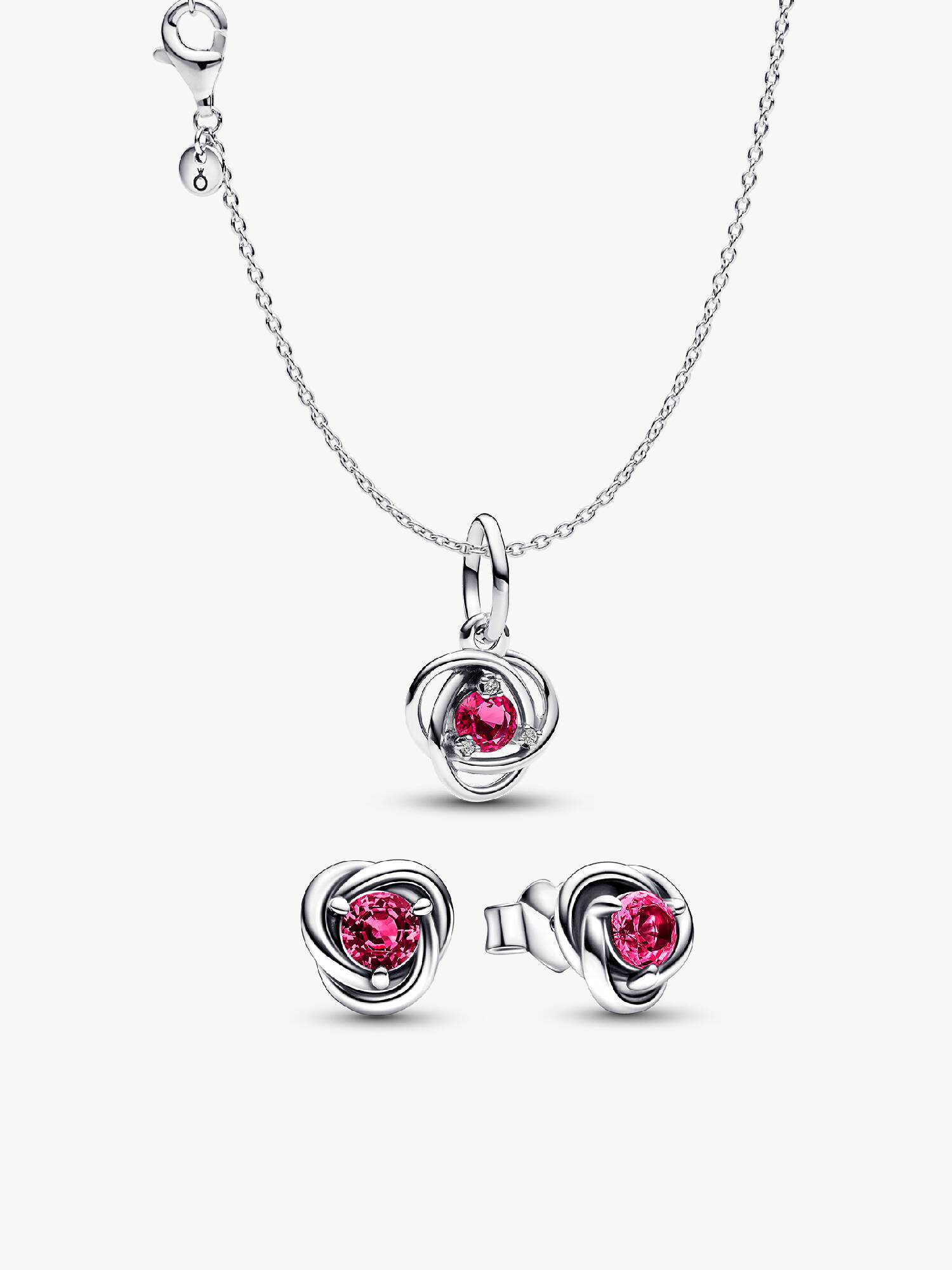 October Birthstone Necklace and Earrings Set