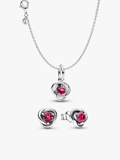 October Birthstone Necklace and Earrings Set
