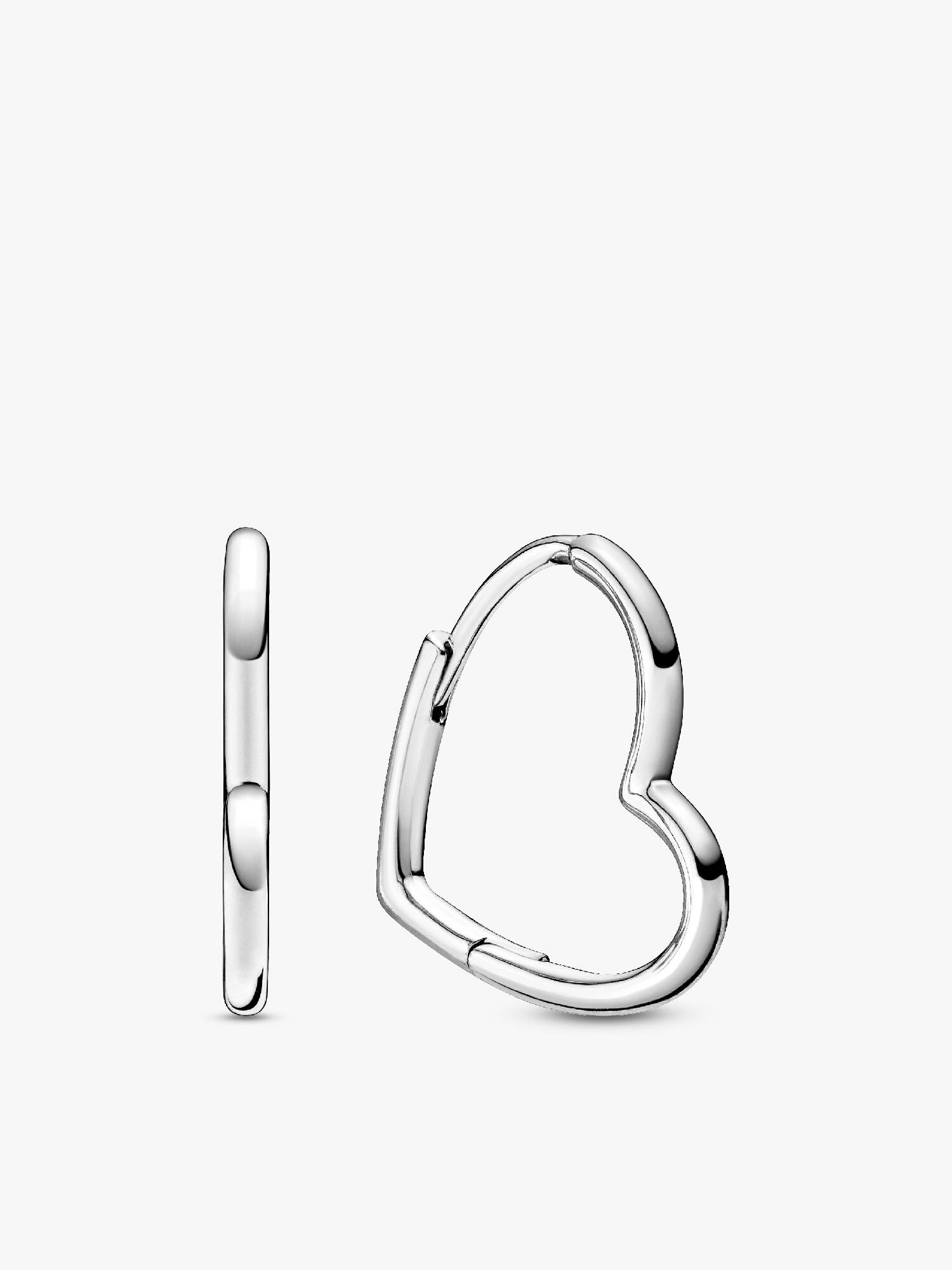 Asymmetrical Heart Hoop Earrings
