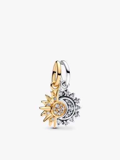 Celestial Sun and Moon Ring and Charm Set
