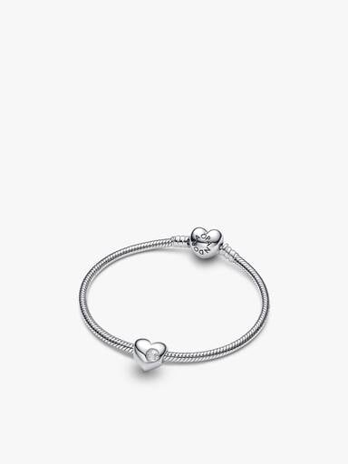 Engravable April Heart Bracelet and Charm Gift Set