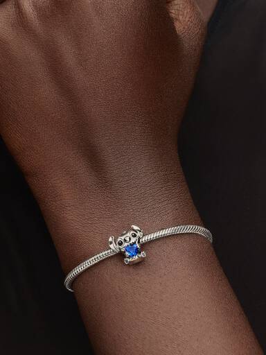 Disney Stitch Blue Heart Charm