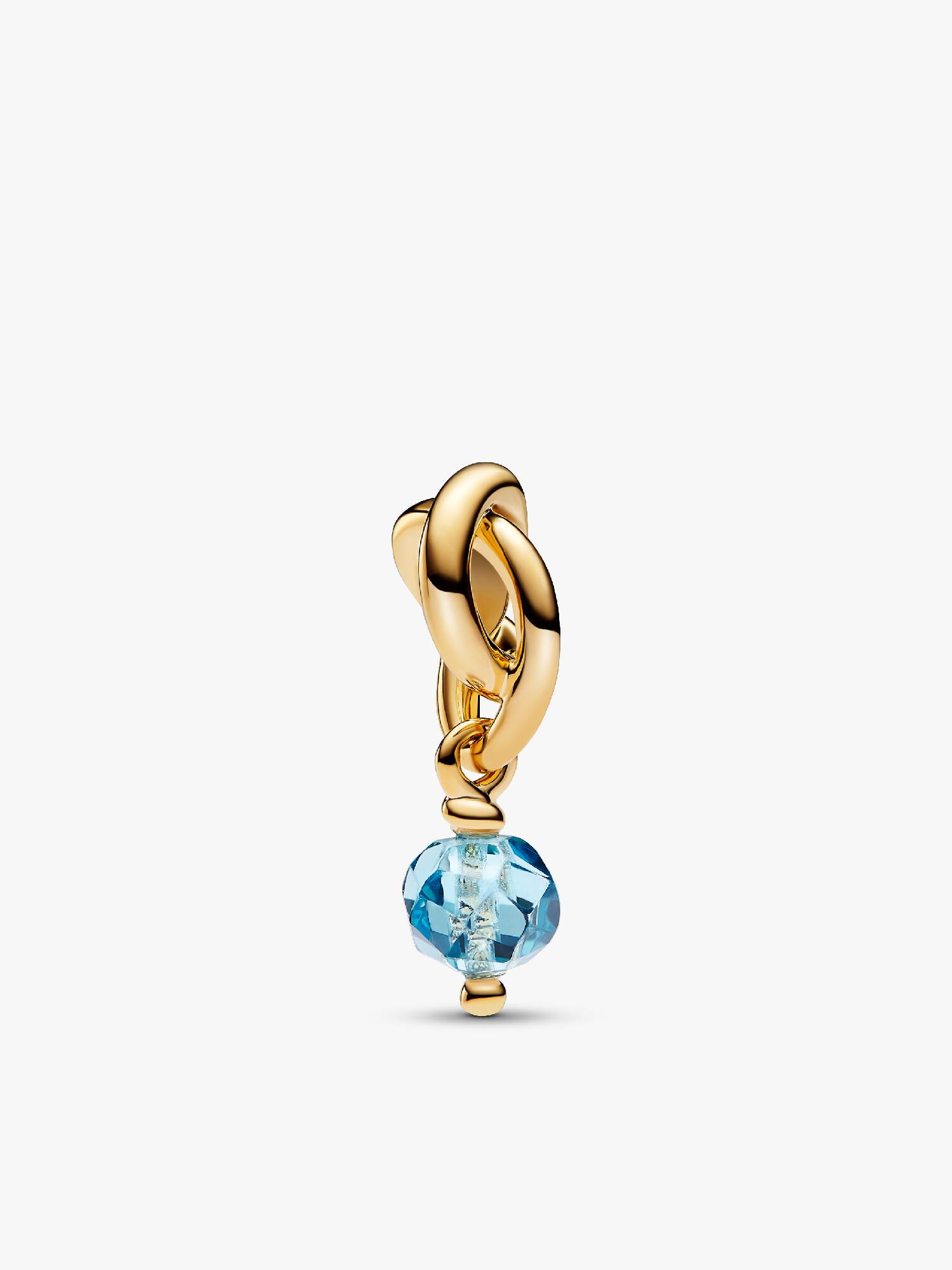 March Birthstone Eternity Circle Dangle Charm