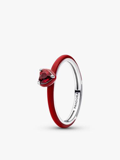 Red Heart Ring Set
