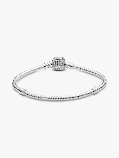 Moments Sparkling Pavé & Snake Chain Bracelet