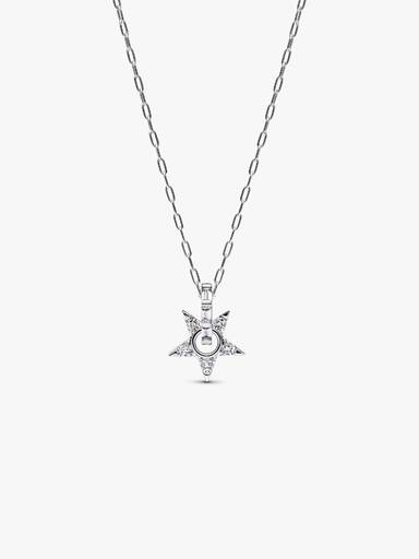 Sparkling Stella Openwork Pendant Necklace