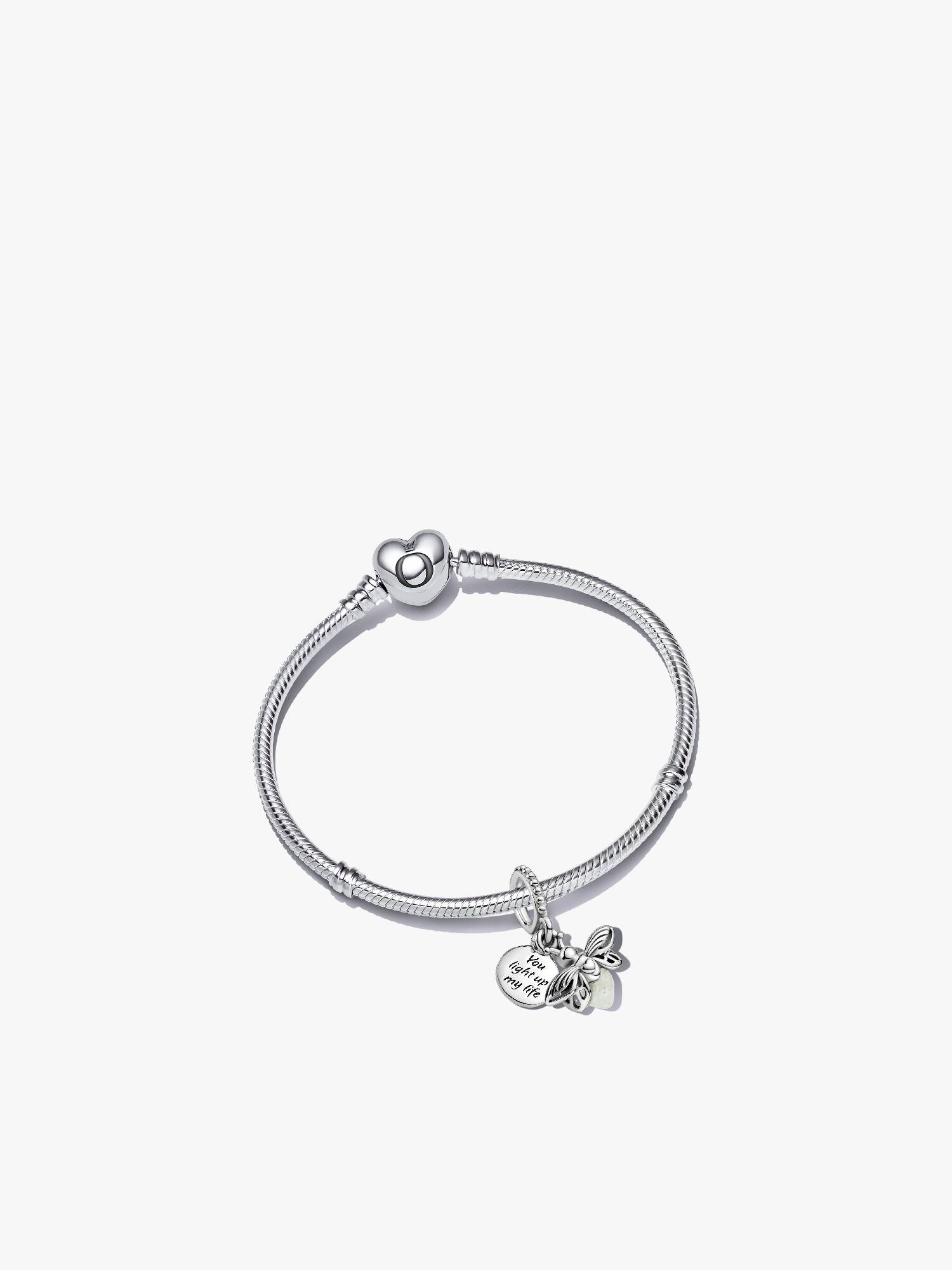 Glow-in-the-dark Firefly Dangle Charm & Bracelet Gift Set