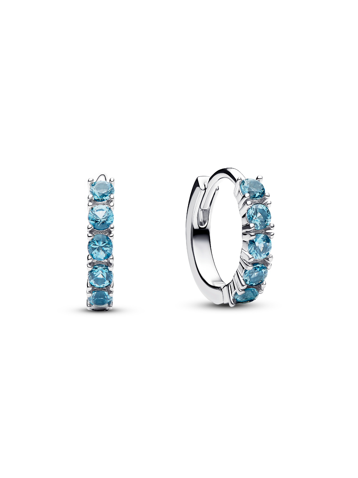 Light Blue Huggie Earrings