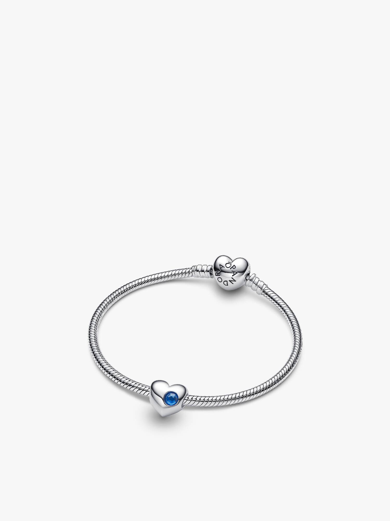 Engravable September Heart Bracelet and Charm Gift Set