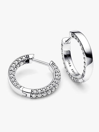 Pandora Timeless Pavé Single-row Hoop Earrings