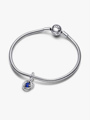 September Birthstone Eternity Circle Dangle Charm