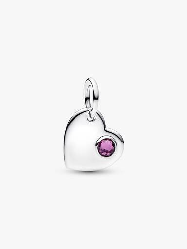 February Heart Dangle Charm