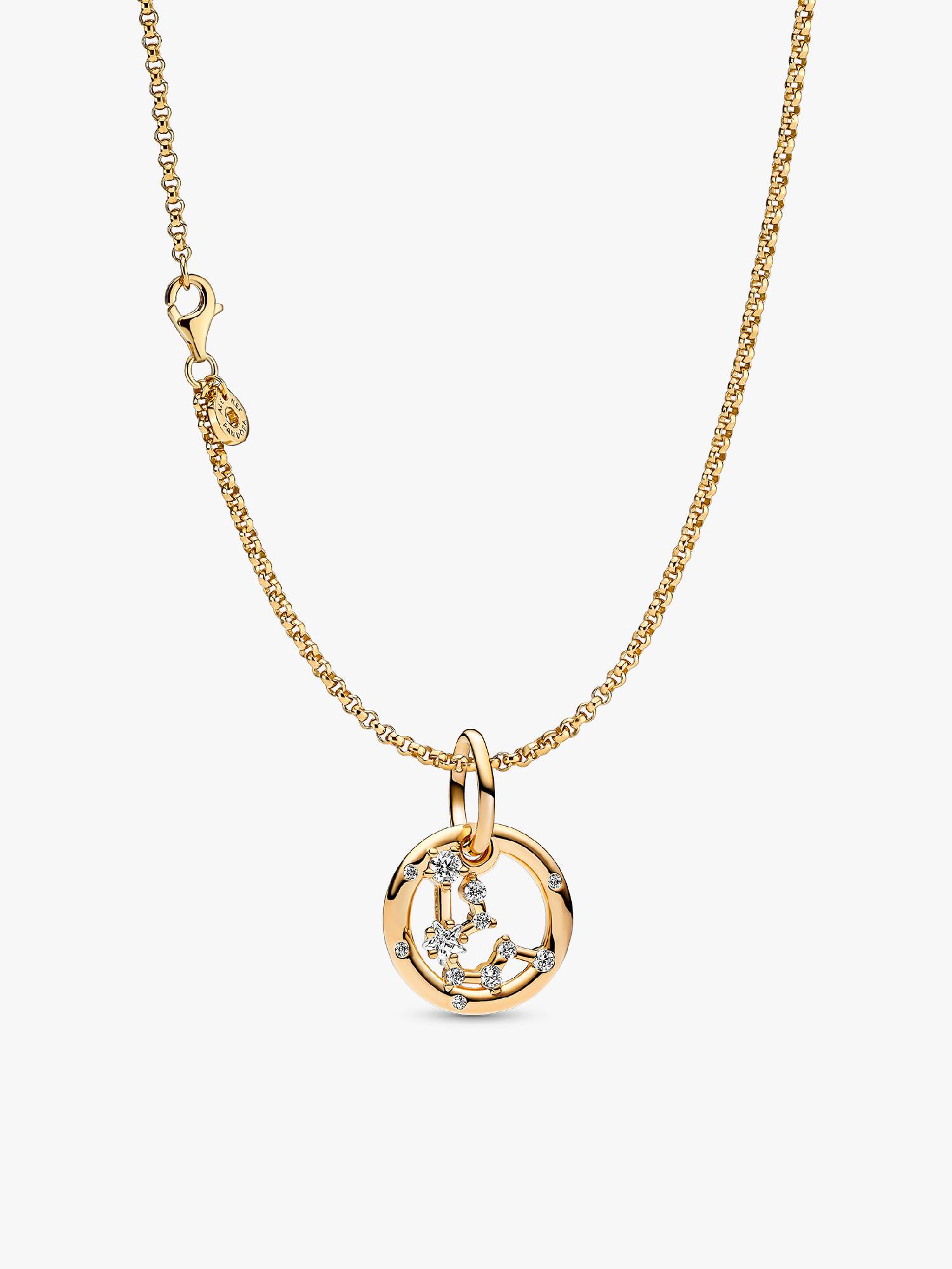 14K Gold Plated Aquarius Zodiac Necklace