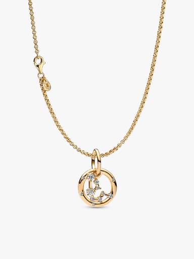 14K Gold Plated Aquarius Zodiac Necklace