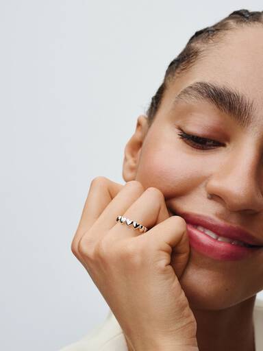 Row of Hearts Ring