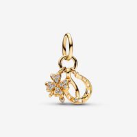 Gold Tone Chunk Chain Good Luck Charm Bracelet Horseshoe 4 Leaf Clover $  Win Tix