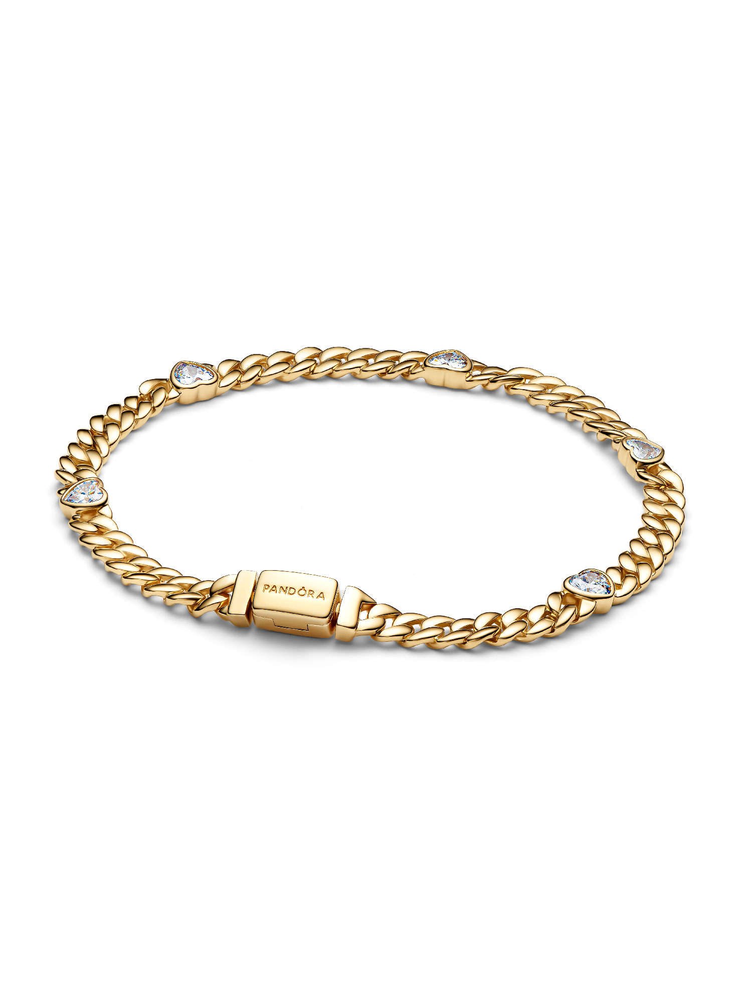 Heart Cuban Chain Bracelet