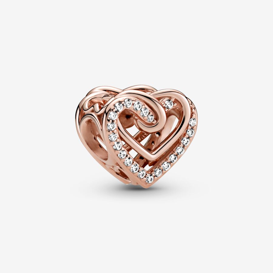 Sparkling Entwined Hearts Charm image number 0