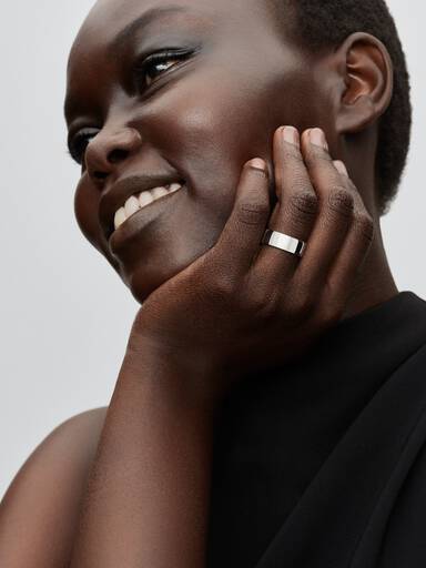 Engravable Wide Band Ring