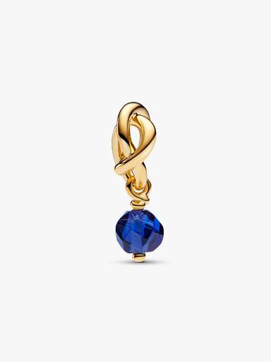 September Birthstone Eternity Circle Dangle Charm