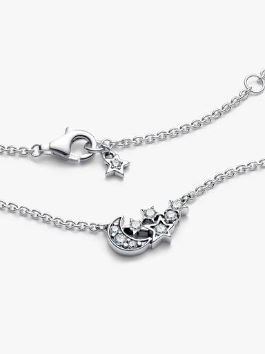 Sparkling Moon & Star Collier Necklace