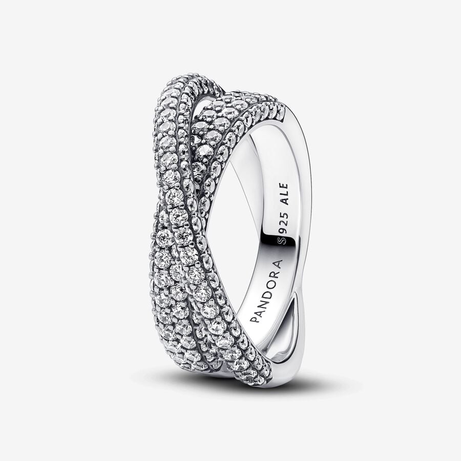 Pandora Timeless Pavé Crossover Dual Band Ring image number 0