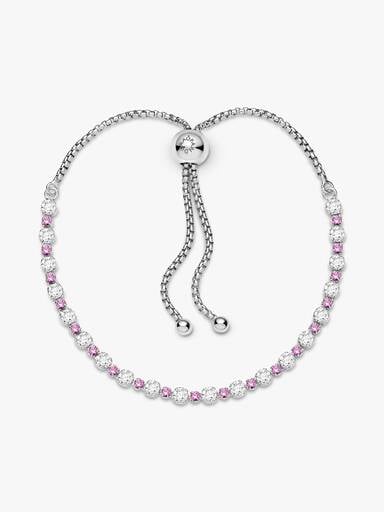 Pink & Clear Sparkle Slider Bracelet